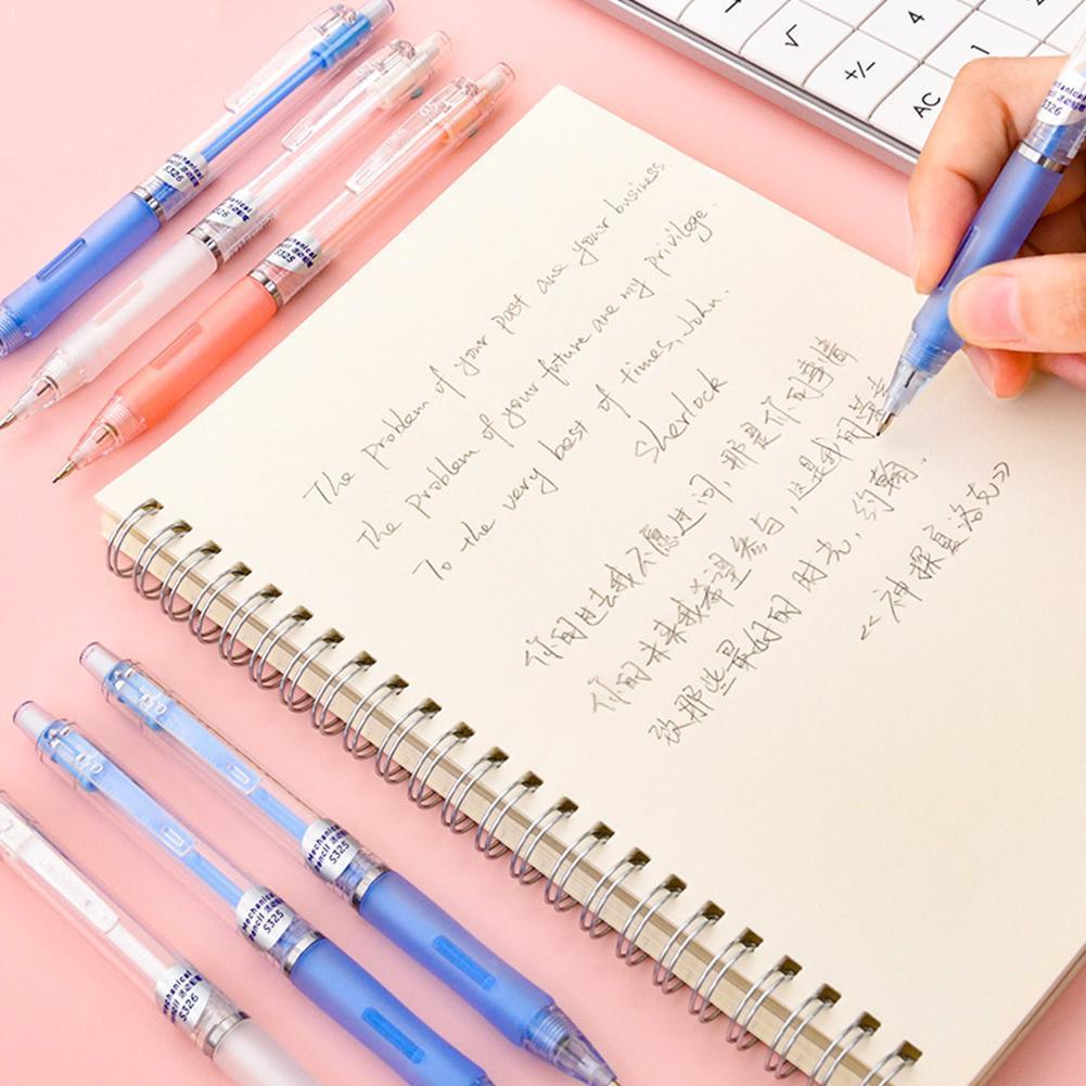 1pc 0.5/0.7mm Candy Color Plastic Mechanical Pencil For Student Stationery School Pens Press Supplies Automatic L1Z4
