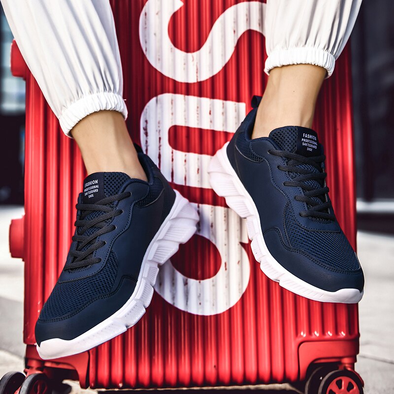 Herre sneakers åndbare herre løbesko stof let skridsikker behagelig udendørs gåsko fodtøj efterår