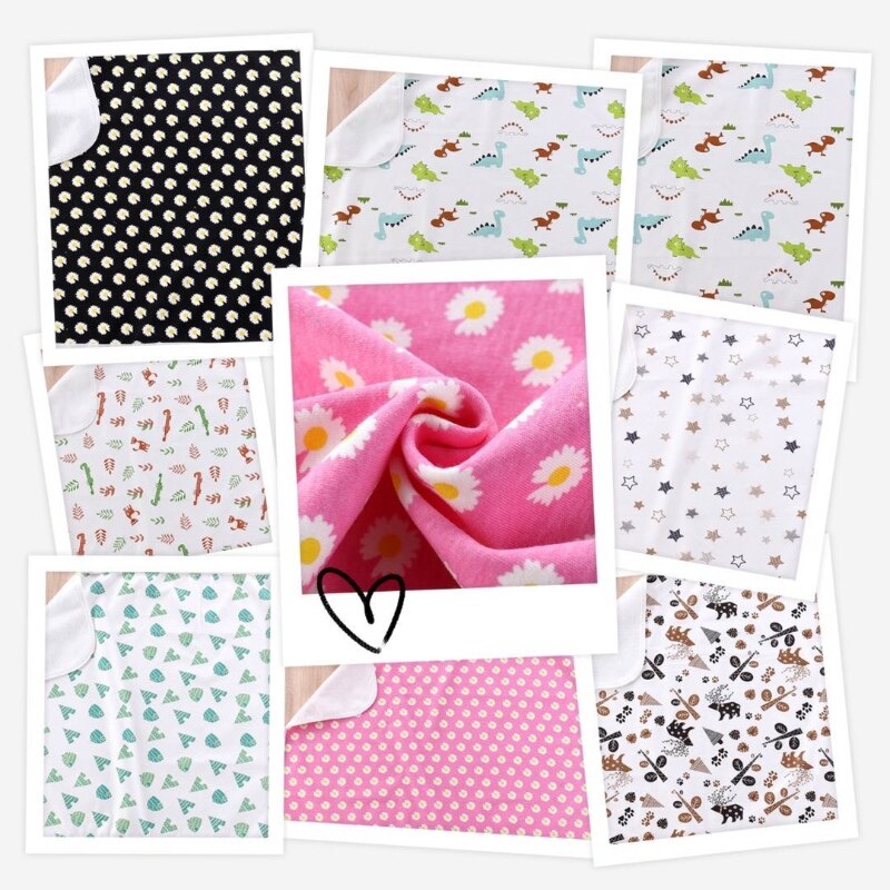 Colchoneta Cambiador Para Bebé - 6 Piezas, Impermeable, Lavable, Tela De Bambú Y Algodón, Tamaño Estándar