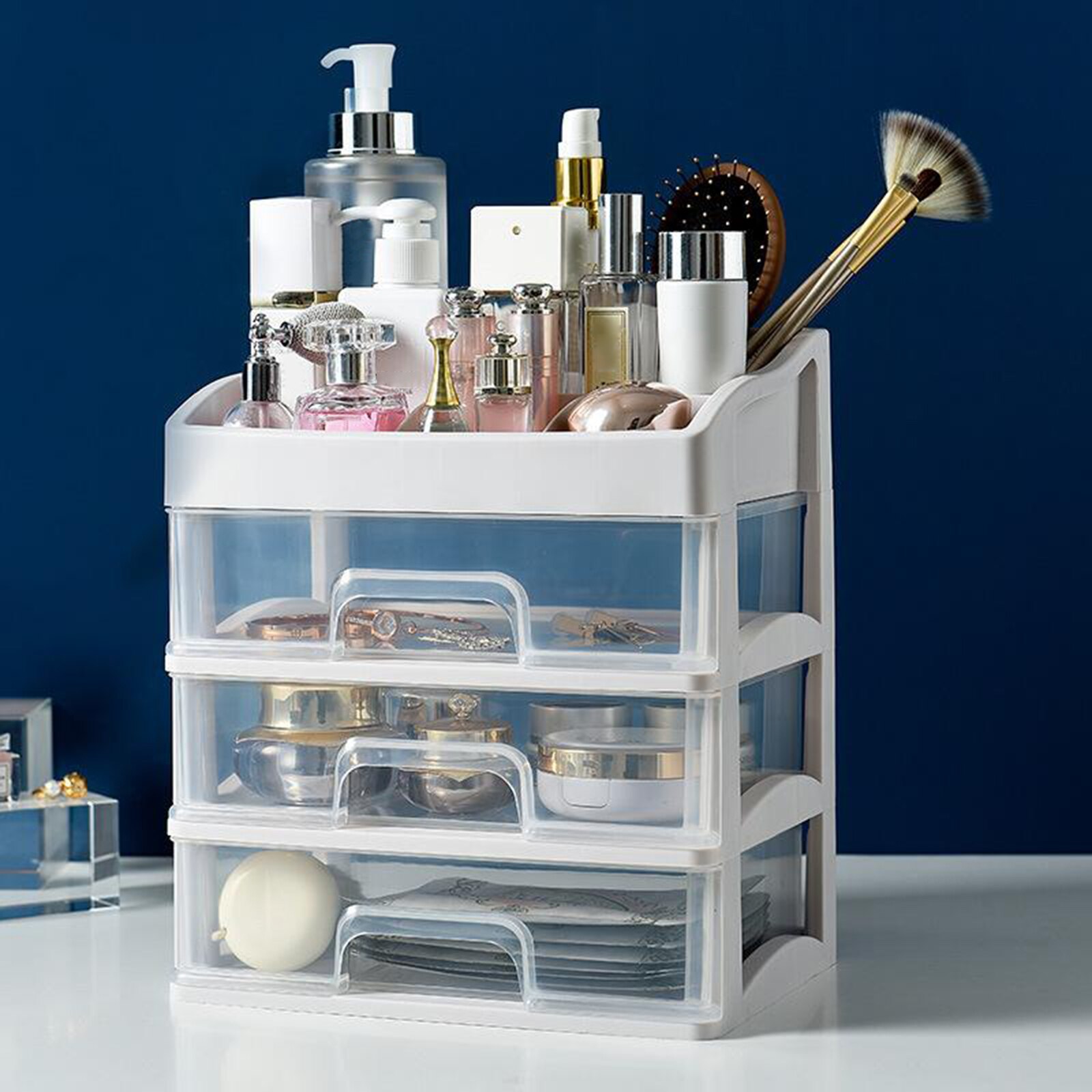 Cosmetische Opslag Make Rack Lade Organizer Display Box Voor Vanity Sieraden Container Make Up Case Make-Up Borstel Houder