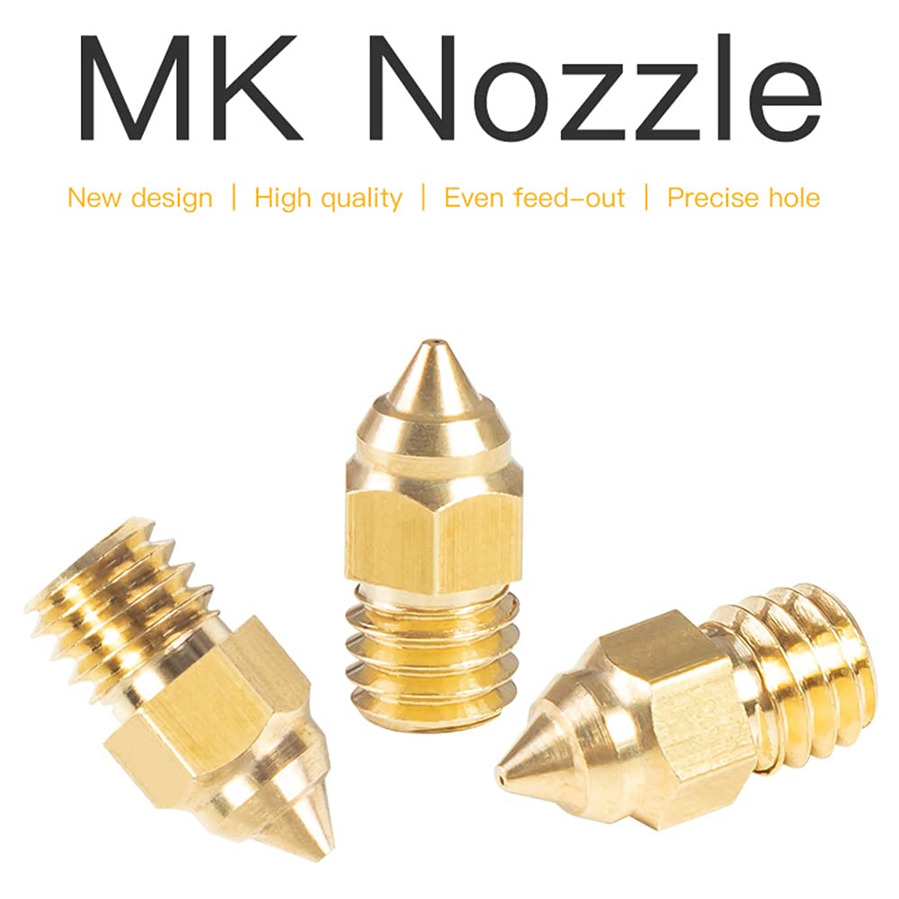 Creality Hotend Estrusore MK Kit ugelli in ottone 0,4 mm 5/10 pezzi/set per stampante serie CR-6 SE / Ender-3 / Ender 5