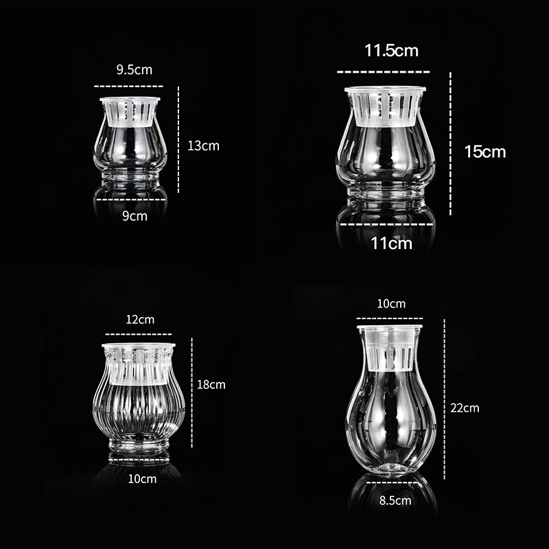 Mini Hydrokultur Blumentopf Aquarium transparent Kunststoff Soilless Blumentöpfe Selbst Bewässerung Pflanzer Topf Vase Hause Dekoration