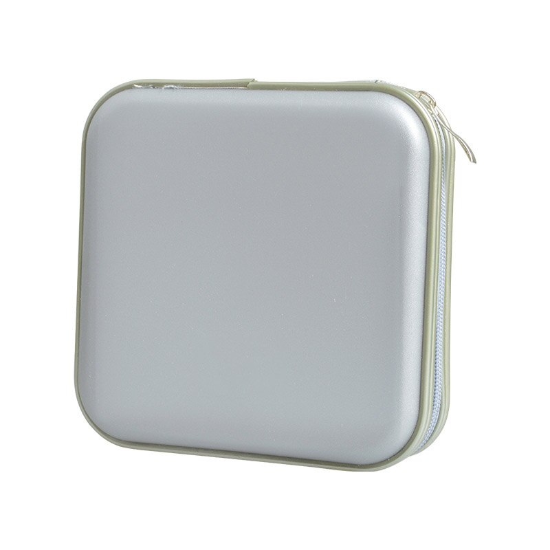 Portable Large Capacity Disc CD DVD VCD Wallet Storage Organizer Case with Zipper Hard EVA Bag Album Box: Gray Small