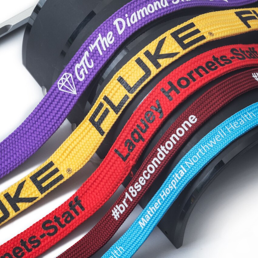 Custom Tube Lanyard Logo Message Imprinted Neck Strap with Tube Material for ID holder with Badge Reel