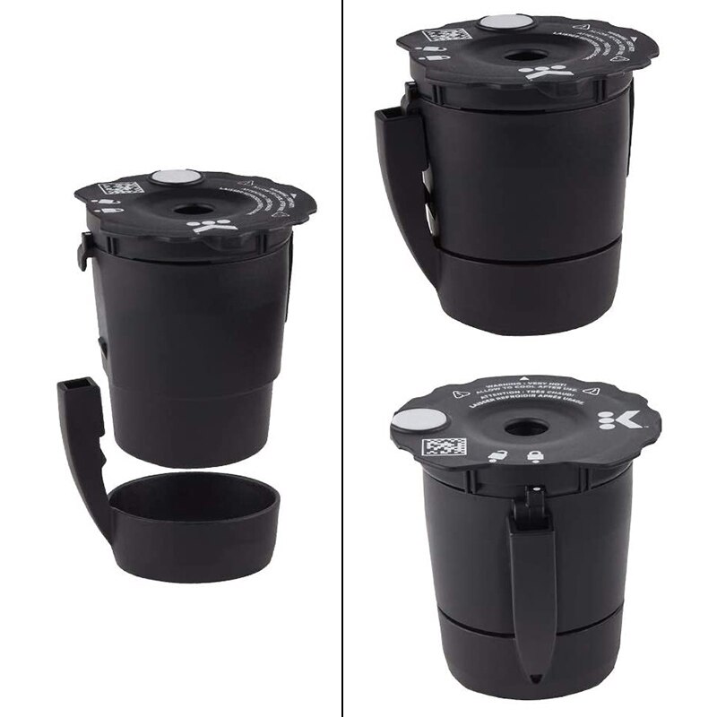 Filtre à café réutilisable Compatible avec Keurig My k-cup 1.0 & 2.0 toutes les cafetières maison Keurig (noir, 2 pièces/paquet)