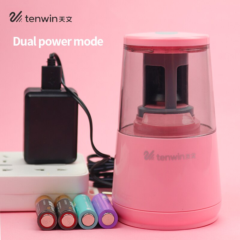 Tenwin elektrisk pennvässare automatisk pennvässare batteri / pluggbar laddningsdriven barnskolakontorspapper 8020