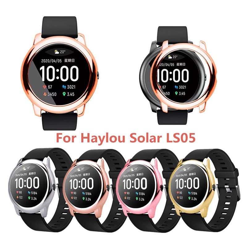 Bumper Shell Electroplate Watch Case Cover Frame Screen Protector Watch Cover Bumper Shell For Xiaomi Haylou-solar LS05