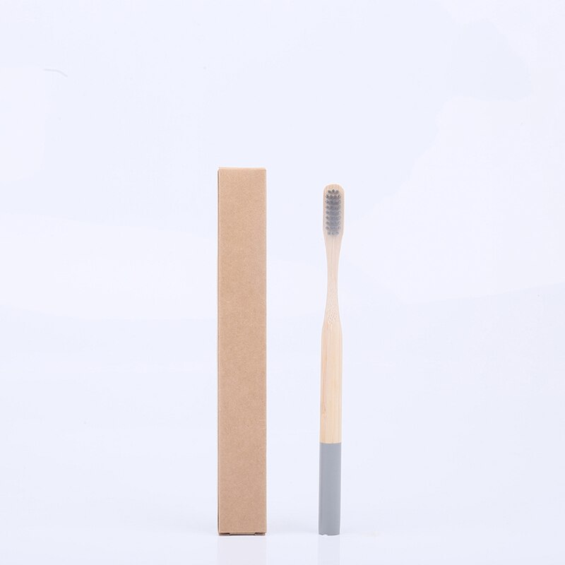 1Pcs Regenboog Bamboe Tandenborstel Milieuvriendelijke Koolstofarme Reizen Ronde Handvat Zachte Haren Voor Volwassen Houten Tandenborstel 17 Kleuren: 89