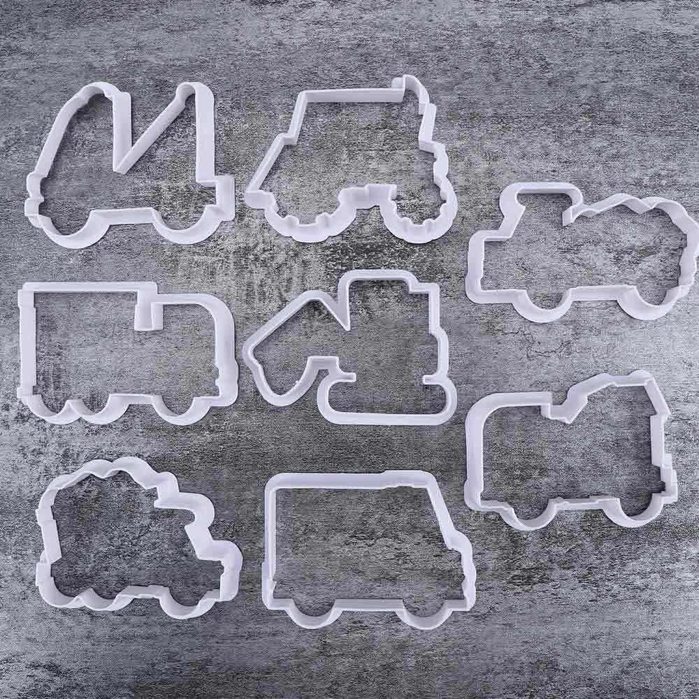 8 st/set 3d tecknade söta plaster i form av småkakor präglande bakverk pepparkakor chokladfondant bakform bakform