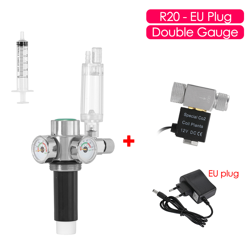 Générateur de CO2 pour Aquarium 2L/1L, bouteille en acier inoxydable, cylindre de gaz haute pression, accessoires d'aquarium: YELLOW