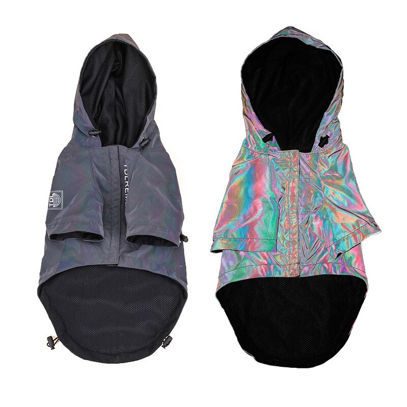 Chaqueta reflectante para mascotas, ropa impermeable para perros grandes, Bulldog, Chihuahua, chubasquero para cachorros, a prueba de viento y resistente a la lluvia