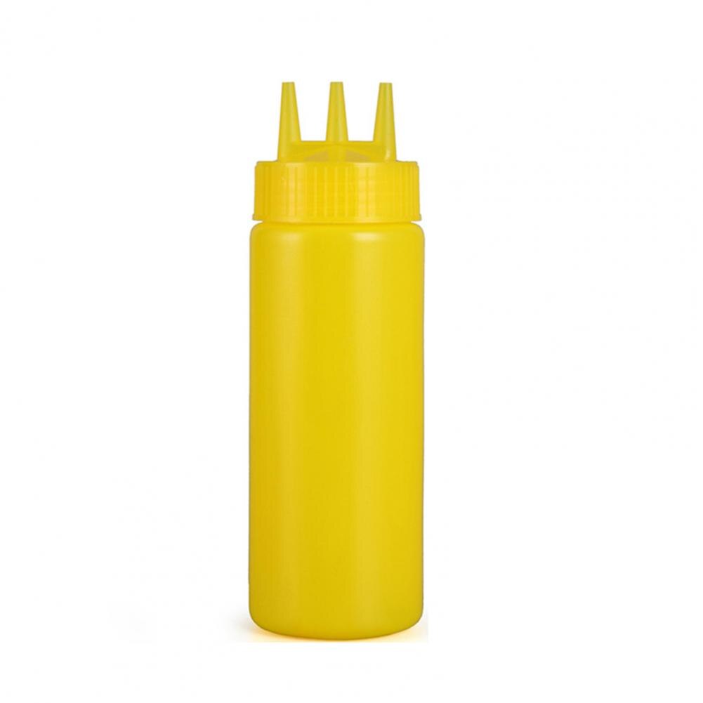 Bouteille de compression de chocolat avec capuchon en plastique gâteau décoration outil pain cuisson Dessert Condiment distributeur bouteille pour Dessert maison: Yellow 1