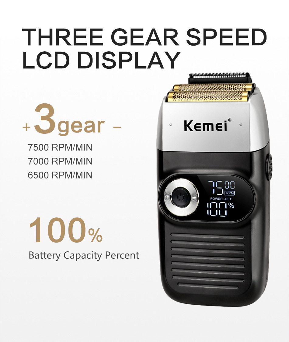 Kemei KM-2293, km-2290, km-2026 nouvelle tondeuse à cheveux avec écran LCD, tondeuse à cheveux électrique, rasoir, tondeuses à cheveux pour hommes pour Salon
