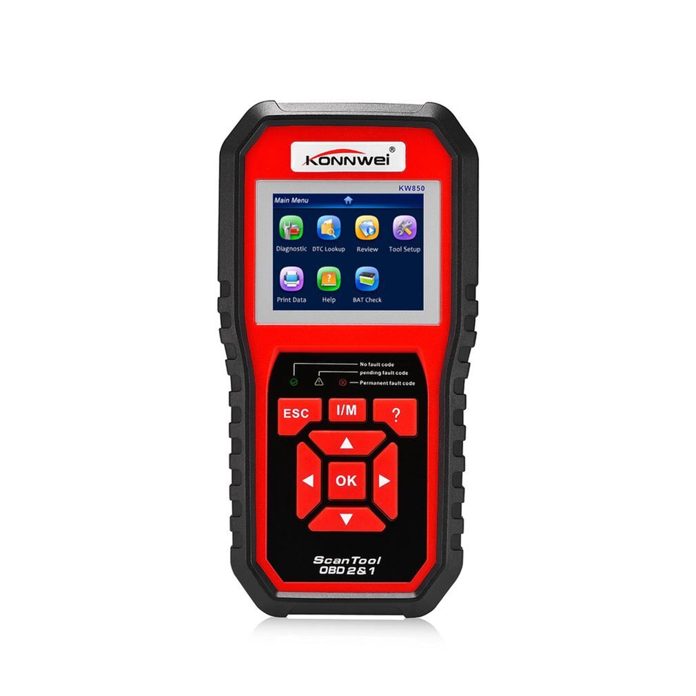 Konnwei  kw850 obdii eobd auto bil diagnostisk scanner kode læser bil køretøj scanning værktøj support 8 sprog