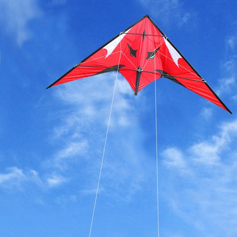 Outdoor Fun Sports 48 Inch Dual Line Stunt Kites / RED Kite With Handle And Line Good Flying