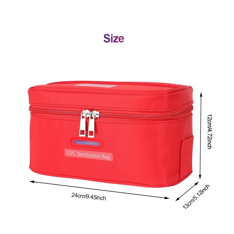 Portable UV Sterilization LED UVC Light Disinfection Bag USB Sterilizers Box Clean Kills Germs with Ozone