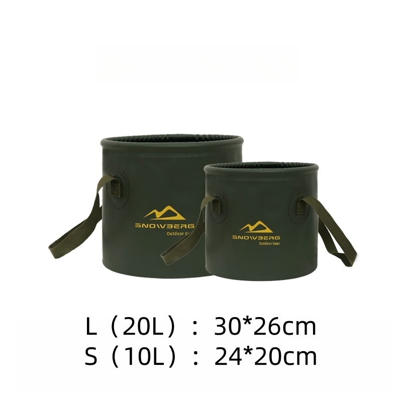 Folding Camping Cube Water Bucket Foldable Collapsible Bucket Camp Supplies For Tourism Car Wash Fishing Car Camping Accessories: WHITE