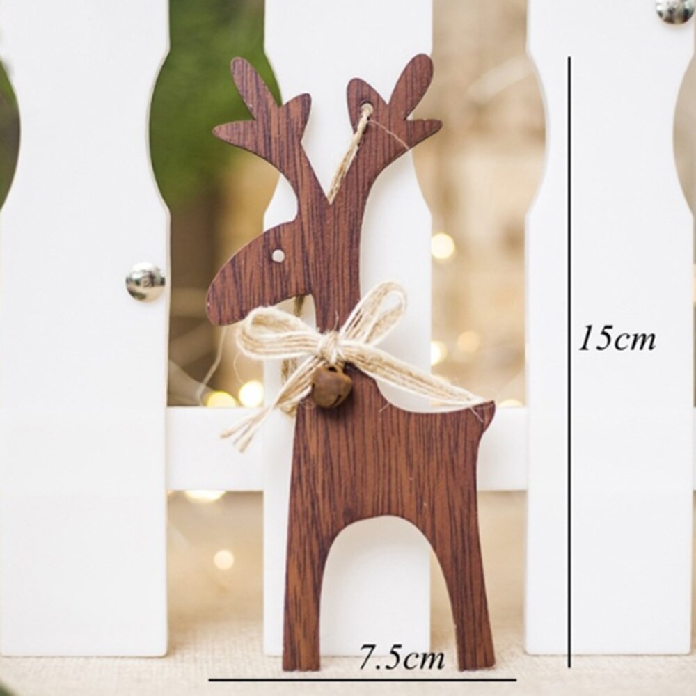 2 soorten Kerstboom boog Houten Herten Hangers ambachten DIY leuke Kid Voor home Party Decoratie ornamenten supplies