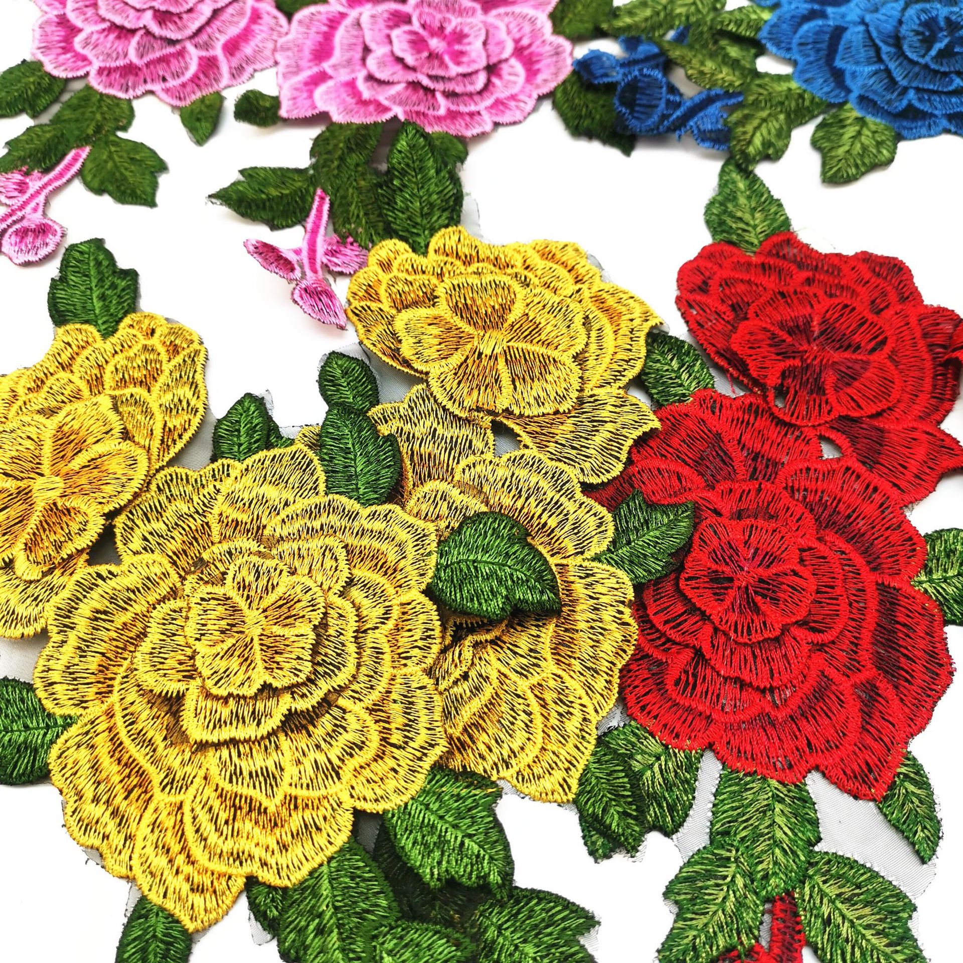 DIY patch applique Water oplosbare borduurwerk kostuum decoratie dimensionale Kleurrijke decals applique accessoires