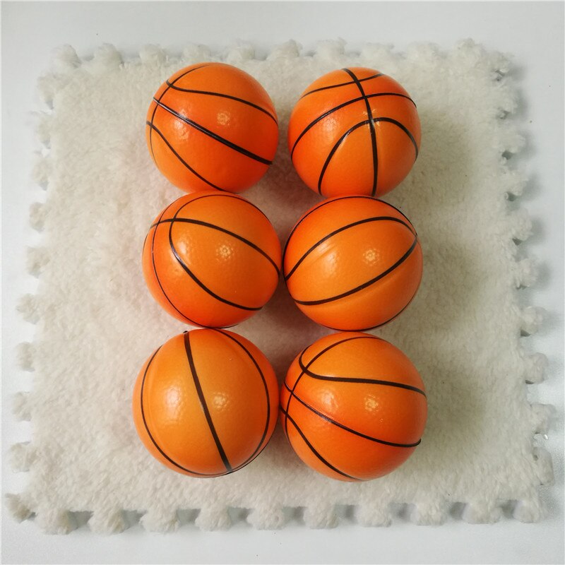 6Pcs 6.3Cm Grappige Basketbal Voetbal Anti Stress Bal Soft Foam Rubber Squeeze Ballen Speelgoed Voor Kinderen Kids: Basketball