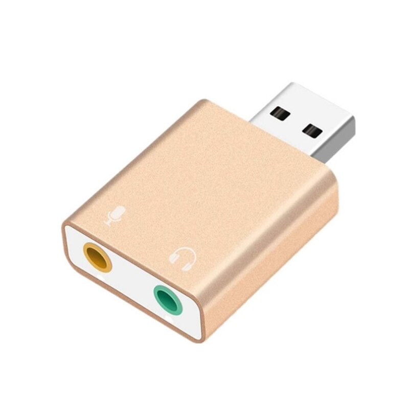 USB 2.0 Stereo External Sound Card Adapter For PC USB Input 3.5mm Trs Headset