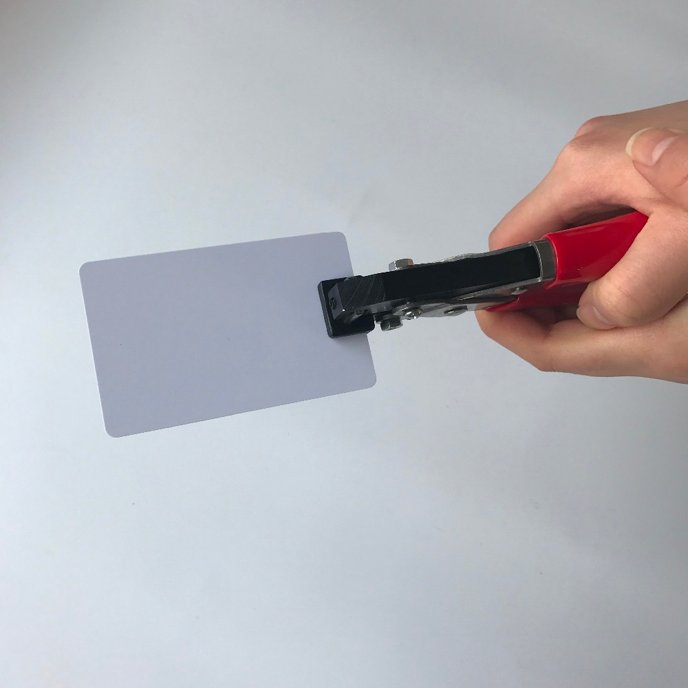 3*13mm Inkjet PVC Card Slot Punch Flat Hole Punch Perfect for ID Badge Card Puncher for cutter ID card business card Photo Paper