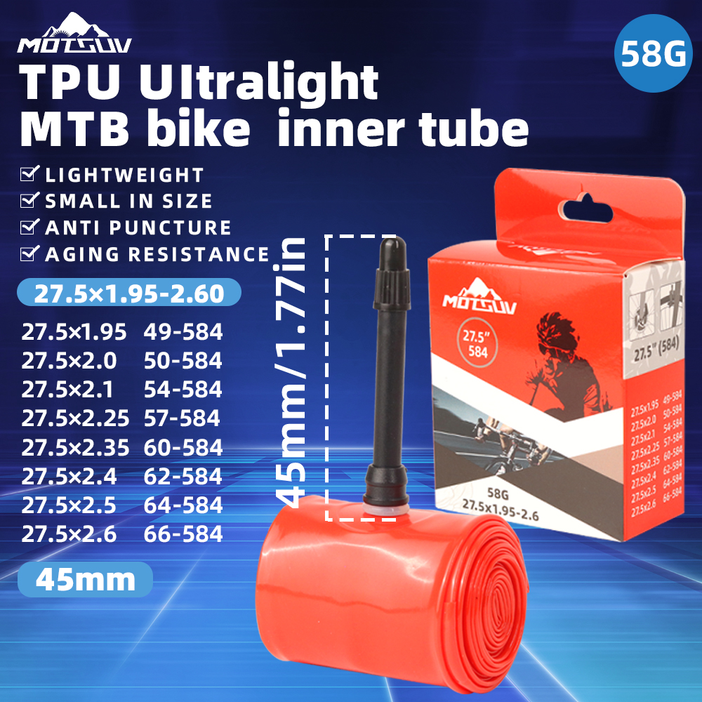Tubo interior de TPU ultraligero para bicicleta de montaña, piezas de tubo interior de neumático de bicicleta de carretera, válvula francesa de 16 pulgadas, 18 pulgadas, 20 pulgadas, 22 pulgadas, 24 pulgadas, 26 pulgad: Menta