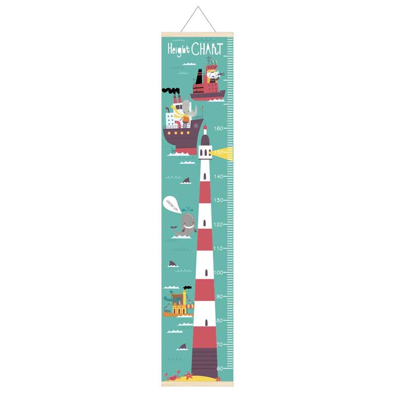 Children's Room Home Wall Decoration Nordic Children Canvas Height Ruler Kids Growth Size Chart Height Ruler Measuring Ruler
