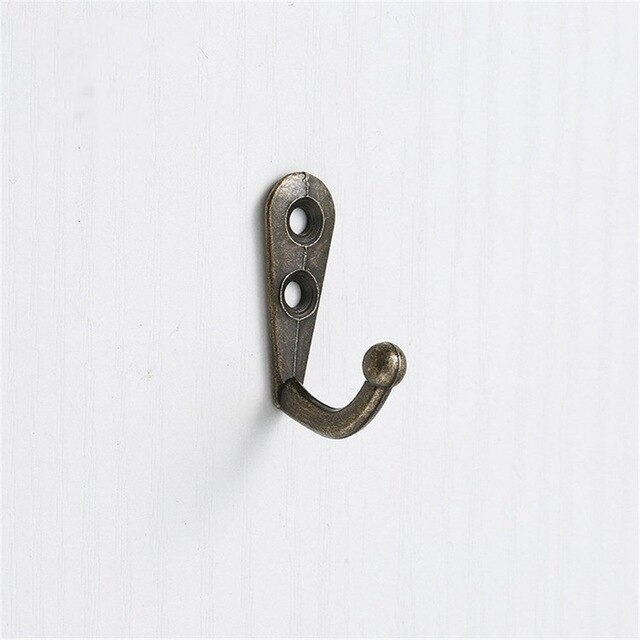 10pcs Wall Door Metal Antique Hooks Hanger For Key Clothes Coat Hat Bags Towel: 4