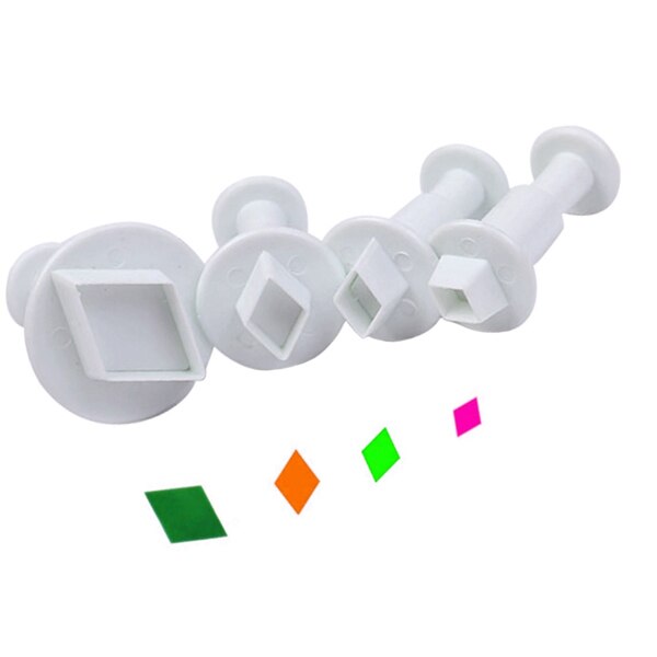 Oval diamant triangel hexagon form fondant tårta dekorera gummipasta bakverk socker hantverk fräsform verktyg: Diamant-