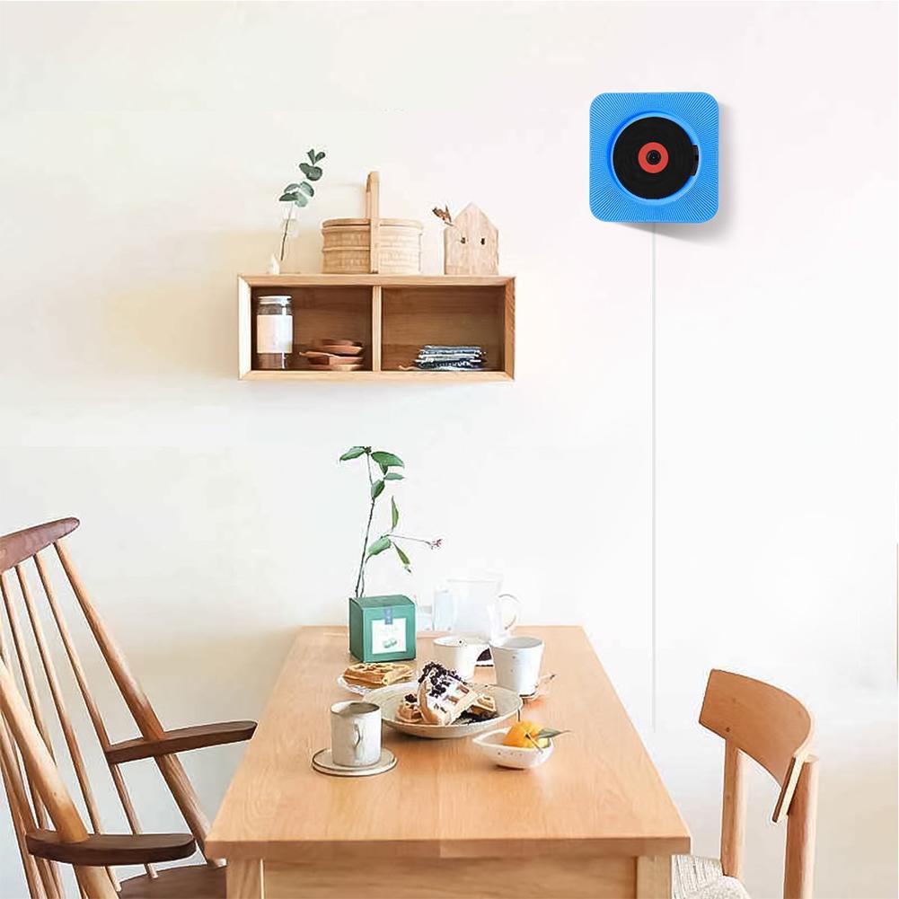 Wall Mountable CD Player Portable Bluetooth Music Player with Remote Control Cable-pulling switch Wall mounted