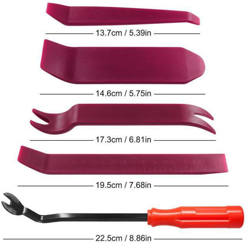 Herramienta de desmontaje de Audio para coche, kit de herramientas de extracción de embellecedor de Panel de Clip de puerta automática, palanca de barra de plástico, extractor de clavos para automóvil