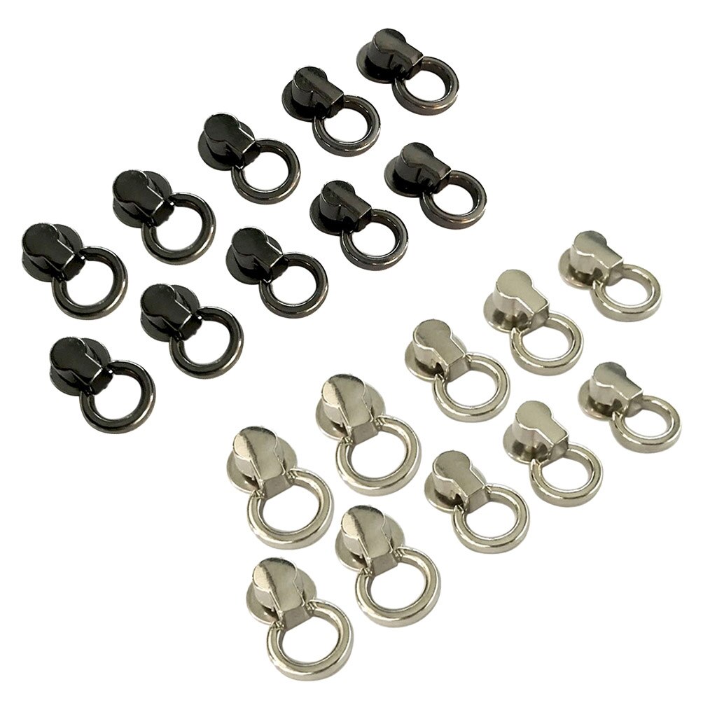 Skruet tilbage runde knap nitter, metal nitte studs skru tilbage rund ring læder håndværk tilbehør - sæt  of 20
