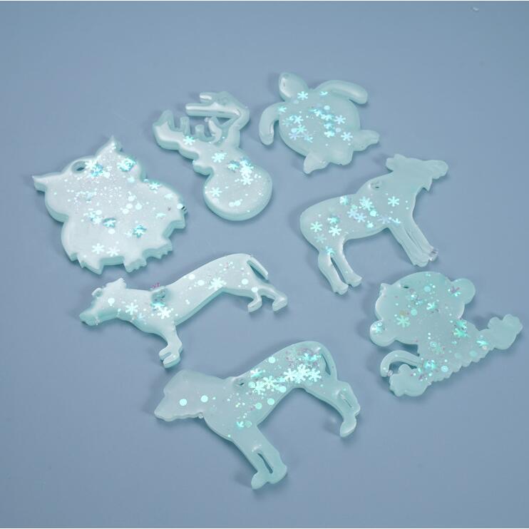 Transparent Silicone Mould Dried Flower Resin Decorative Craft DIY animal Pendant Mold epoxy resin molds for jewelry