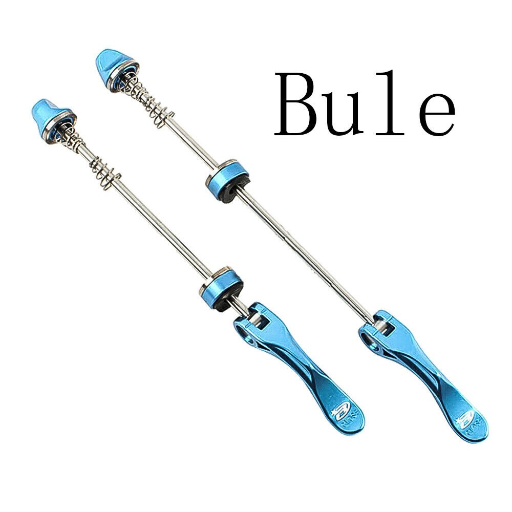 1 Paar Rvs Fietswiel Spies Racefiets Mtb Quick Release As Bolt Front Spies Achter Spies: Blauw