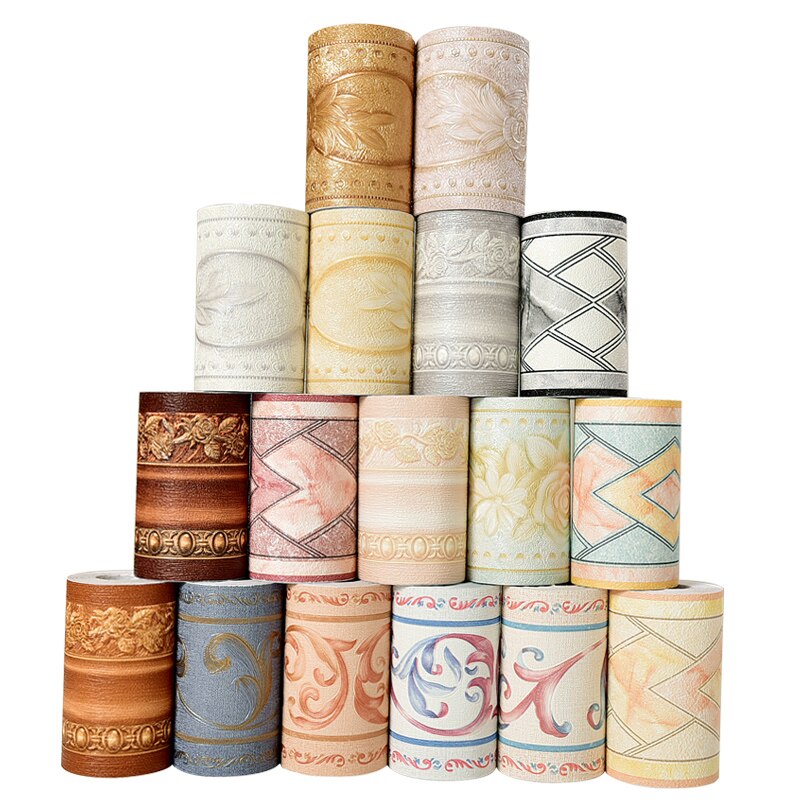 Waist Line Decoration Self-adhesive Waterproof 3d Stereo 5 Meters Long Kitchen Bathroom Tile Border Wall Corner Line Sticker