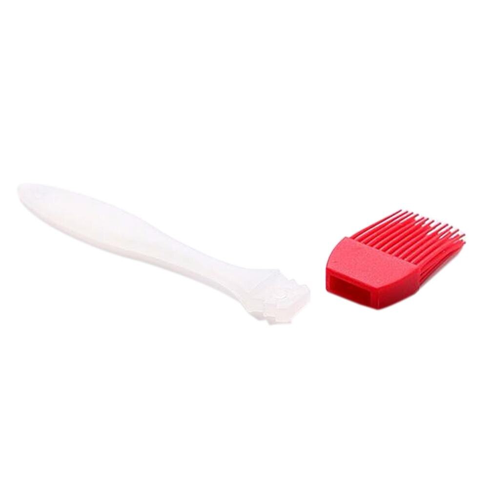 1PC Silicone Non-toxic Oil Brush Baking Bakeware Basting Brush Cook Pastry Oil BBQ Tools 16*3cm: Red