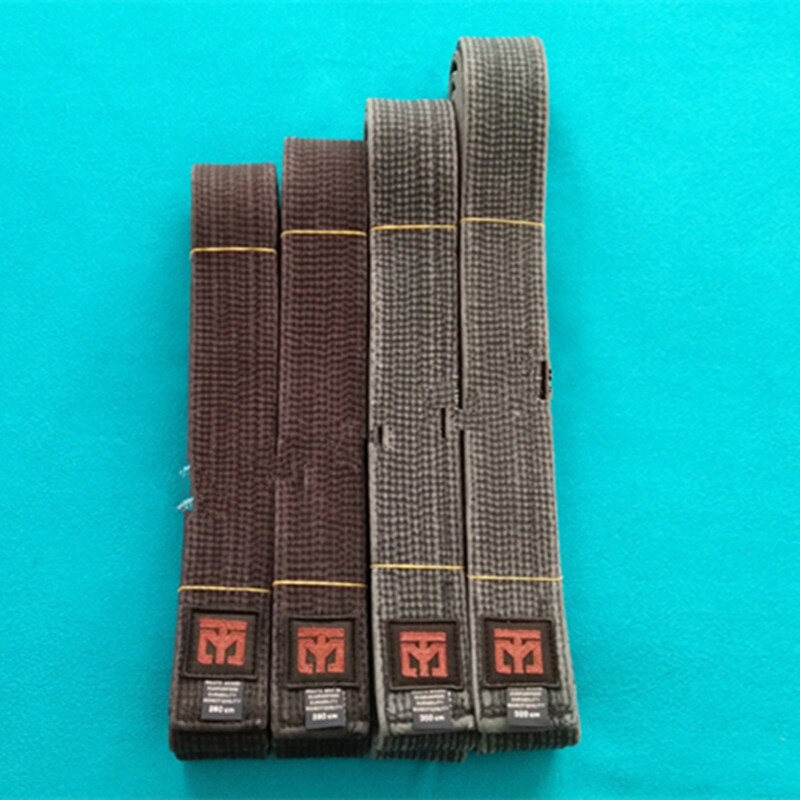¡Producto en oferta! cinturón negro de Taekwondo MOOTO 300cm320cm kárate yudo suite cinturón 9 niveles 100% algodón lavado TKD cinturón de 5cm de ancho