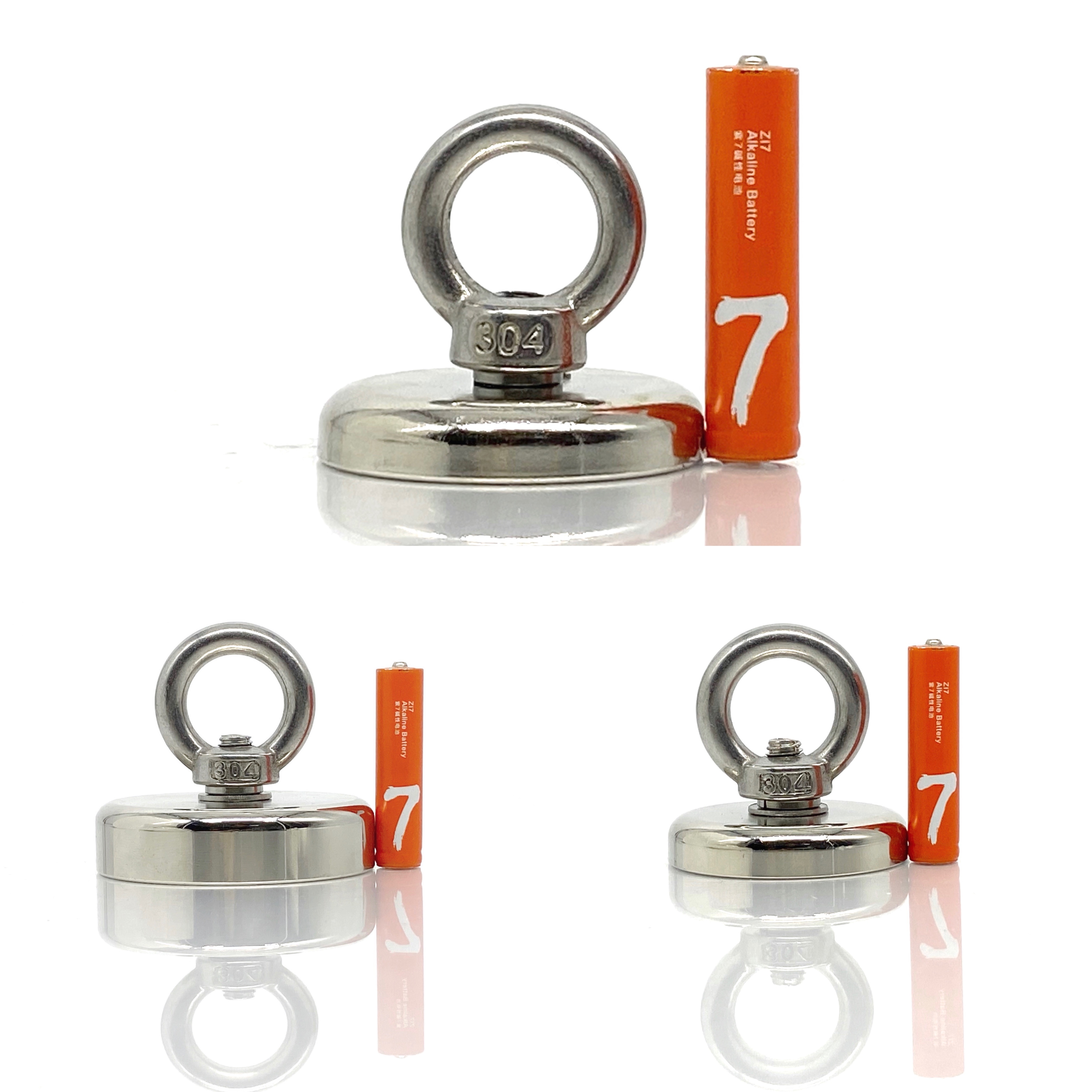 Super stærk neodym magnet bjærgningsmagnet dybhavsfiskemagneter holder trækker monteringspotte med ring øjebolt