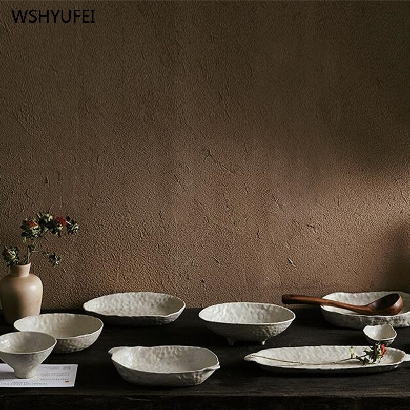 1 st stengods kokkärl sushi servis fruktskål fat dessert tallrik japansk stil fisk tallrik sallad tallrik binaural tallrik