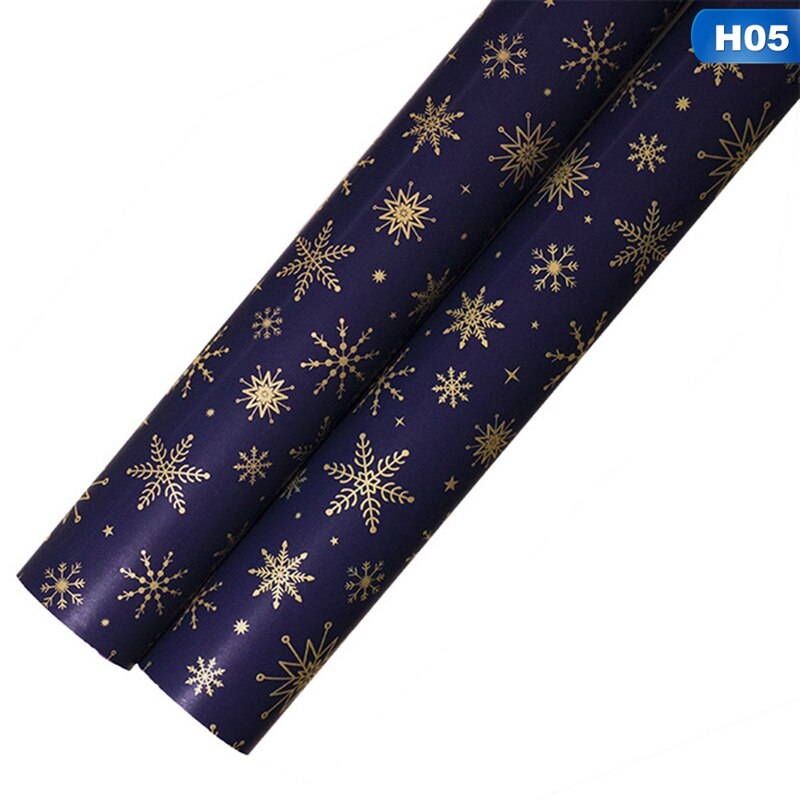 Navy Blue and Gold Christmas Wrapping Small Stars, Christmas Trees, Snowflakes, Christmas Special Wrapping Paper: 5