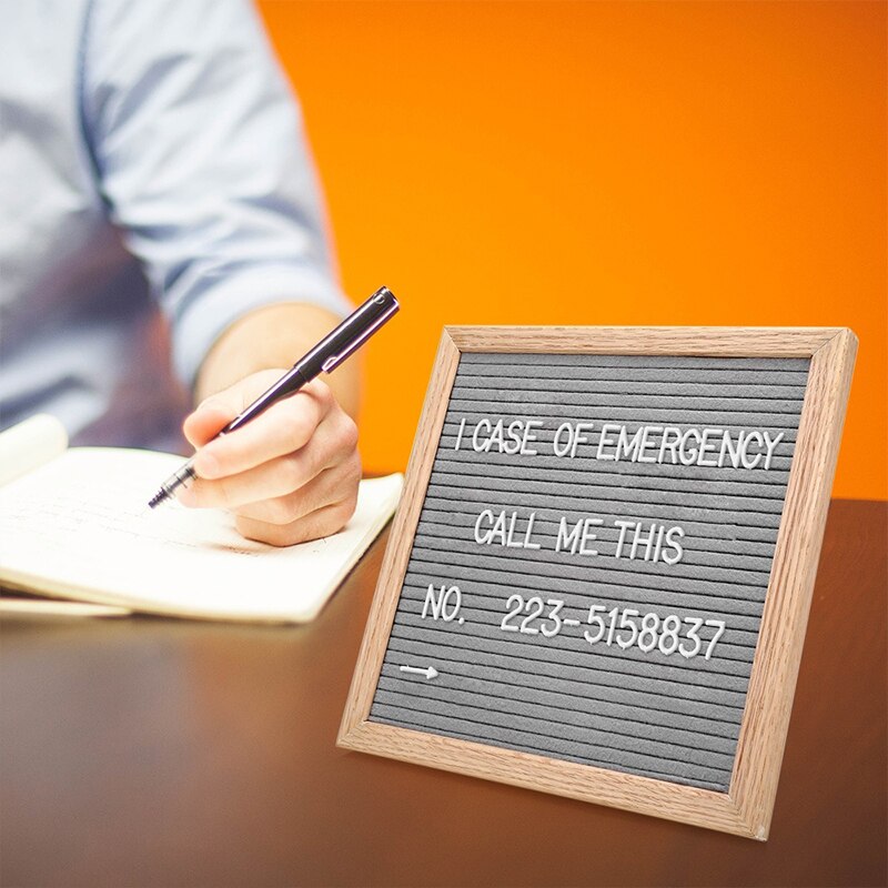 Mooie Vilt Brief Board Houten Frame Verwisselbare Mark Nummers Tekens Bericht Boards Voor Home Office Borden