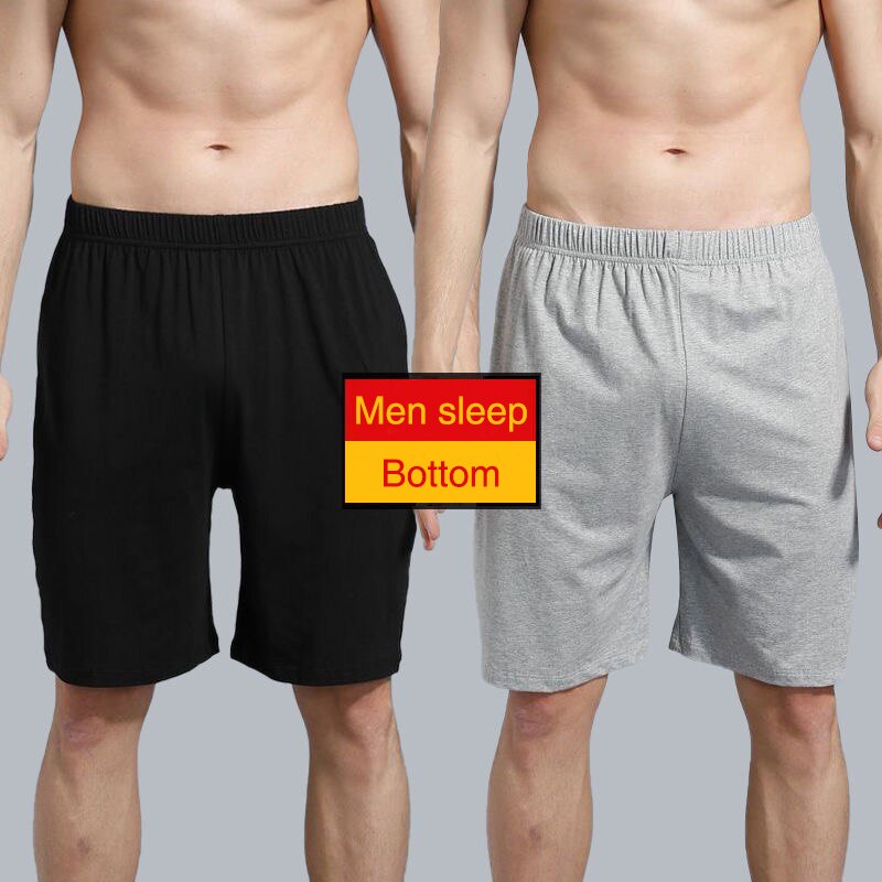 Hjemmepyjamasshorts herre nattøj sexet elastisk sovebund bomuld behagelige åndbare boksere afslappet mandlige solide underbukser