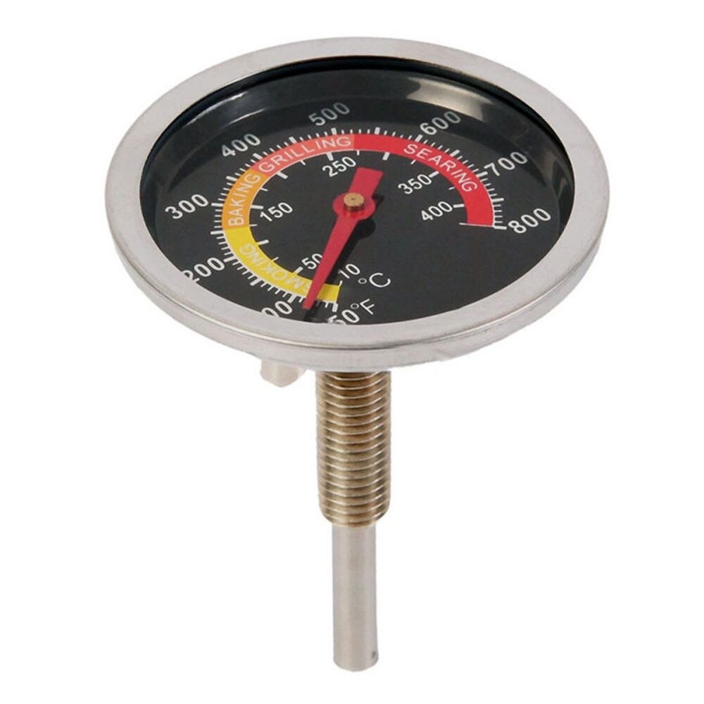 50-400℃ Stainless Steel Barbecue BBQ Smoker Grill Thermometer Temperature Gauge Oven Thermometer Barbecue Thermometer: Black