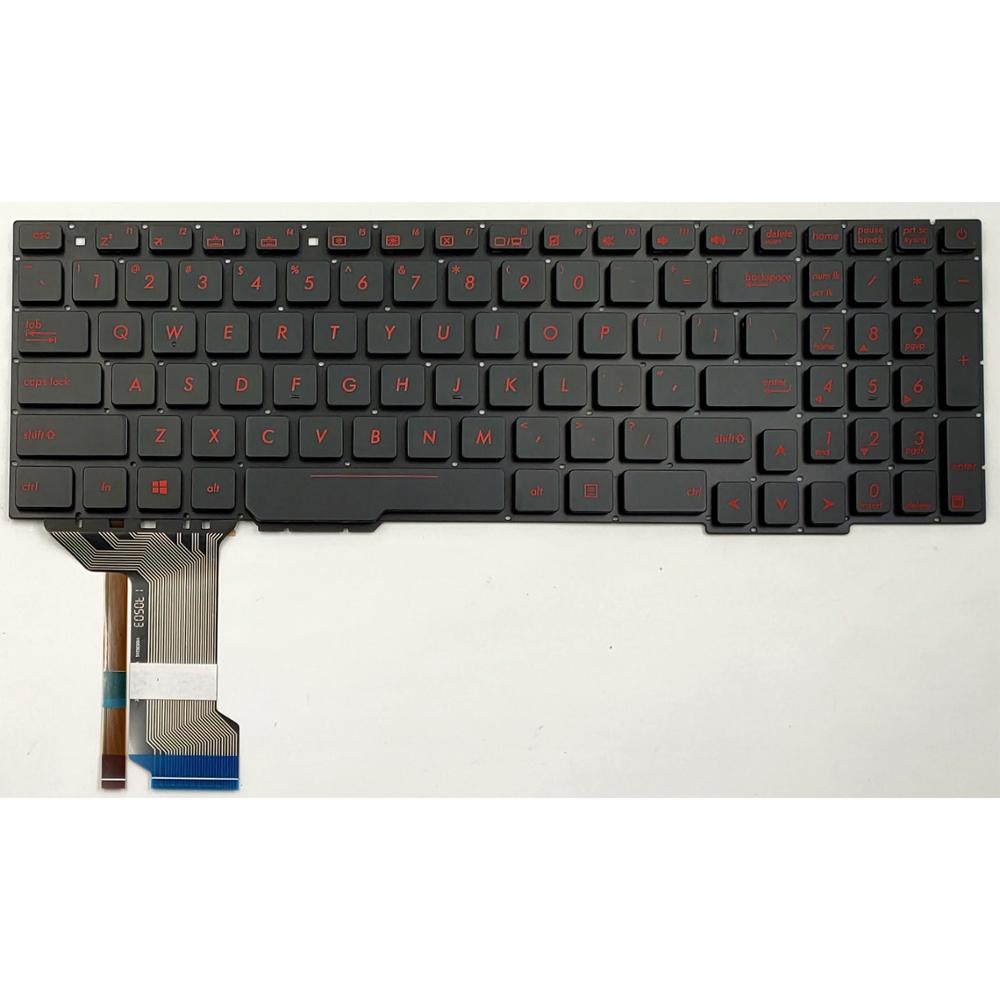 Clavier D'ordinateur Portable pour Asus ROG FX553VD FX553VE FX753VD FX753VE FZ53VD ZX53VD ZX53VE ZX53VW ZX73VD US Rétro-Éclairé