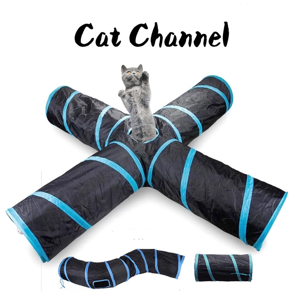 Zabawka dla kota kanał labirynt pierścień papier z nylonu pas startowy składany dom dla kotów odpowiedni dla psów króliki itp. kreatywne dla zwierząt