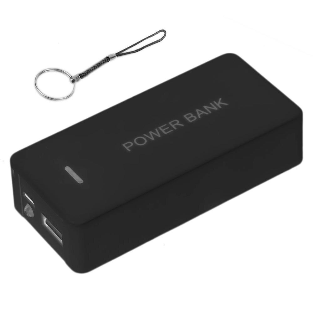 5600mAh Portable Power Bank Case External Mobile Backup Powerbank Battery USB Universal Charger Adapter Suitable For Smart Phone: Black