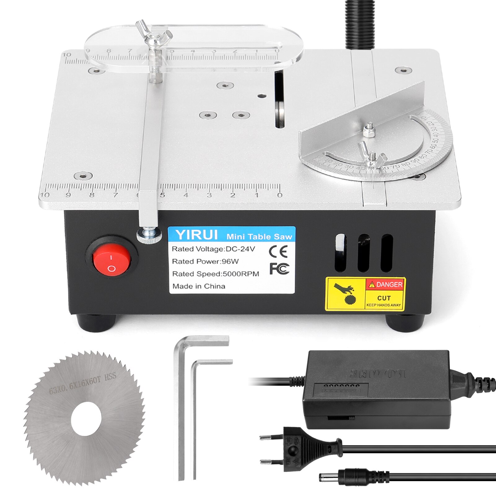 Mini Multifunctional Table Saw Electric Desktop Saws Small Household DIY Cutting Tool Woodworking Bench Lathe Cutter Machine: EU