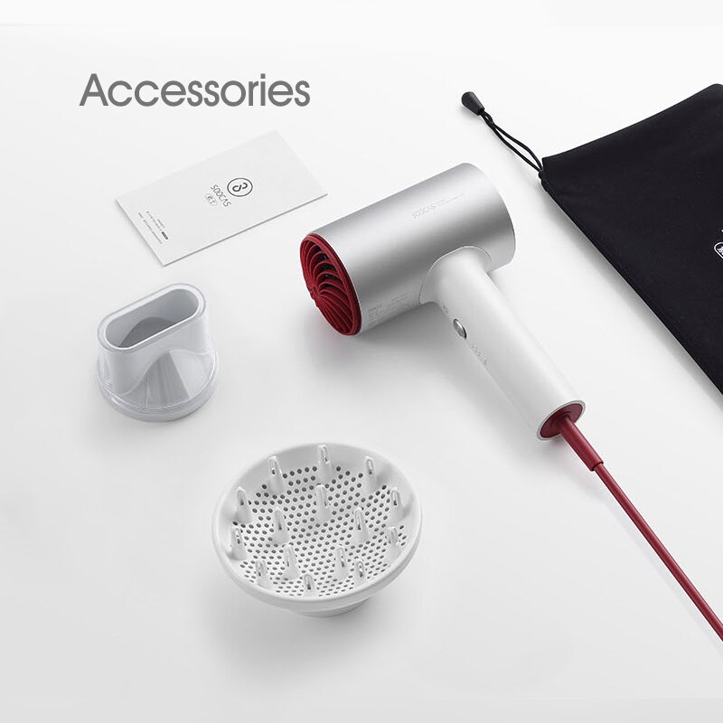 SOOCAS H5 Negative Ion Hair Dryer 1800W Blow Dryer Aluminum Alloy Powerful Electric Dryer Cold Air Circulating: UK