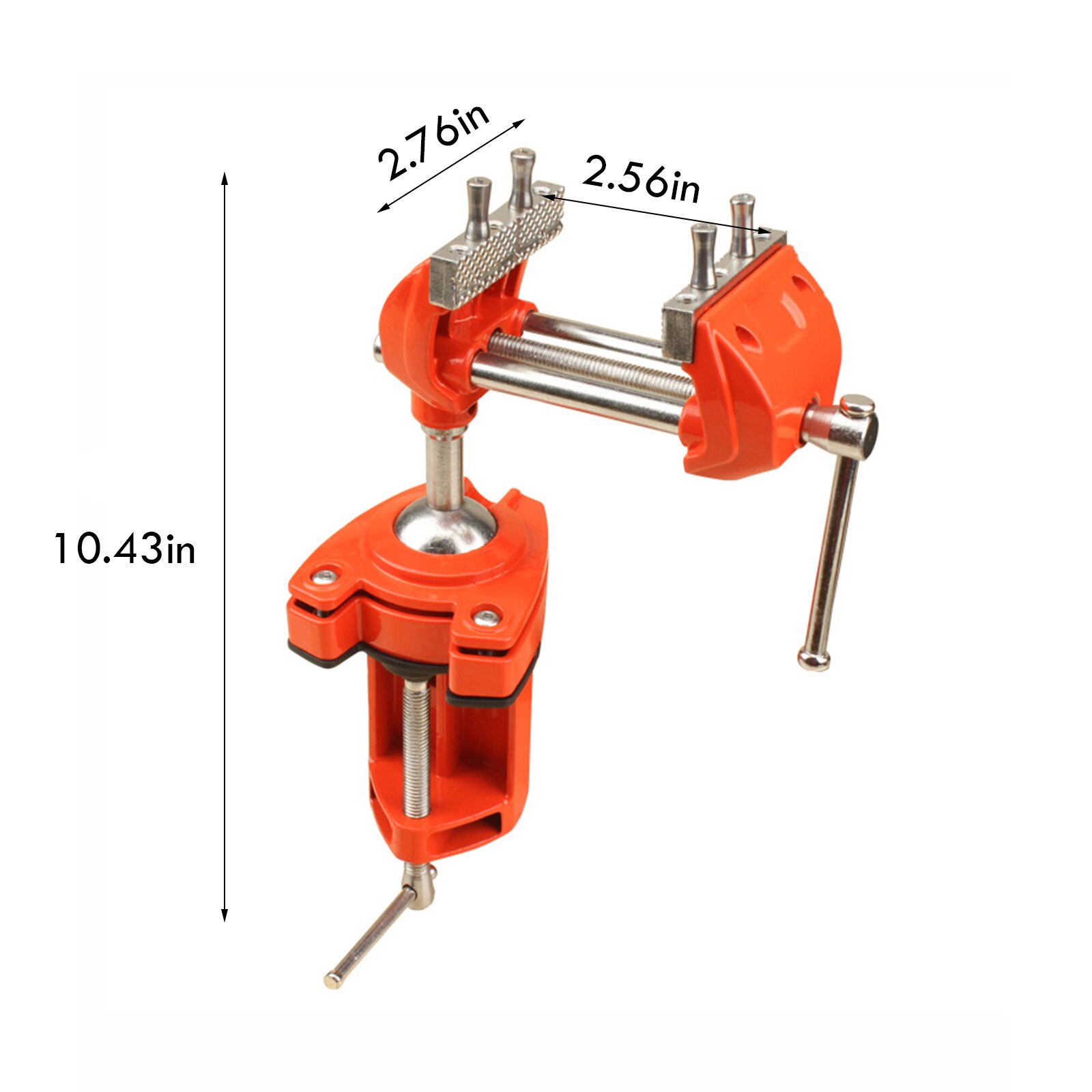 55mm Universal Table Vise 360 Degree Adjustable Aluminium Swivel Tabletop Clamp Vice Tilts Rotate Hand Fixed Tool Woodworking